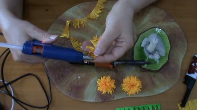 Полевые цветы канзаши - одуванчик для украинского венка смотреть онлайн