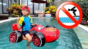 Mark and safety rules in the pool and other rules of behavior for kids