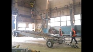 Вес прицепа-лафета. Платформа 9,3 метра. Взвешиваем на весах!