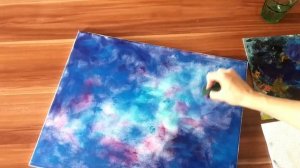 How to Paint a Galaxy / Oil painting for beginners / Abstract painting / Stars sky acrylic painting