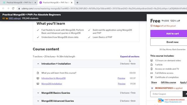 Practical MongoDB + PHP: For Absolute Beginners- (Free Course) смотреть онлайн