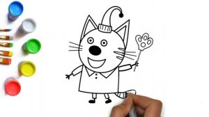 Как нарисовать кота из мультика 3 кота, кот Компот, красивый рисунок, рисование для детей и малышей