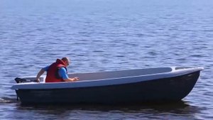 Лодка пластиковая СЛК 420 Люкс с электромотором WATERSNAKE SXB 54