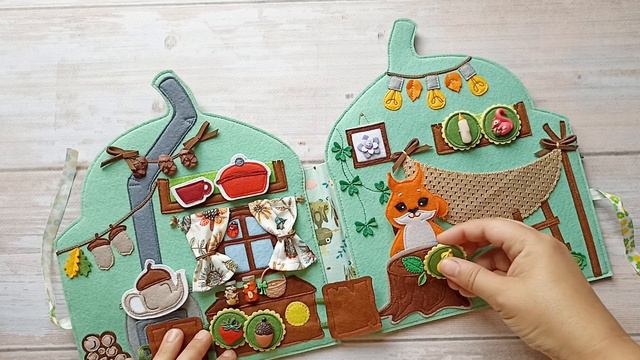 книга из фетра домик белочки