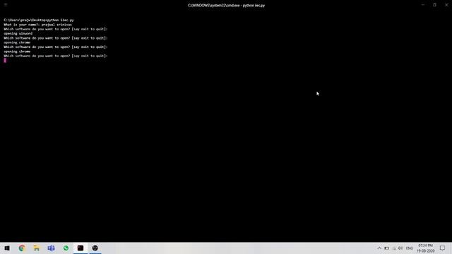 Opening software programs with voice commands using python! (IIEC Assistant)