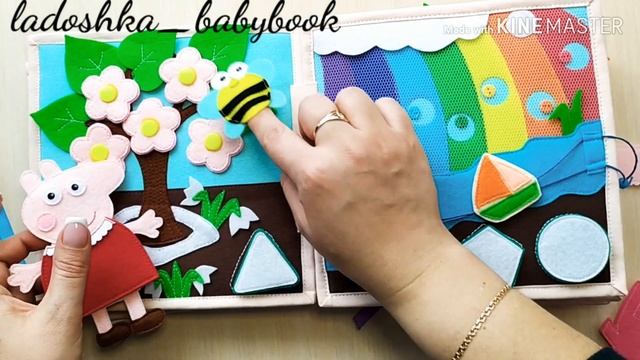 #Quietbook Развивающая книжка из фетра и ткани. Времена года. смотреть онлайн