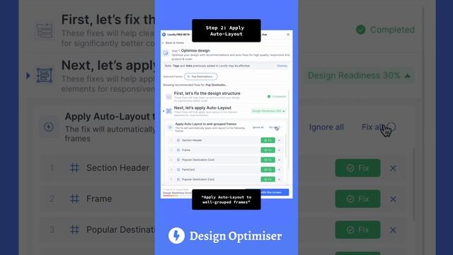 Let’s get high quality code with Locofy's Design Optimiser #frontend #figma #uiux #developers