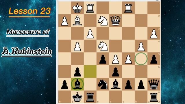 Lesson 23 : Manoeuvre of A.Rubinstein.Middlegame basics. смотреть онлайн