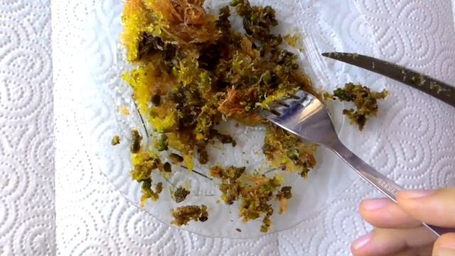 Кадаиф с фисташкой. Самый дорогой вид кадаифа.