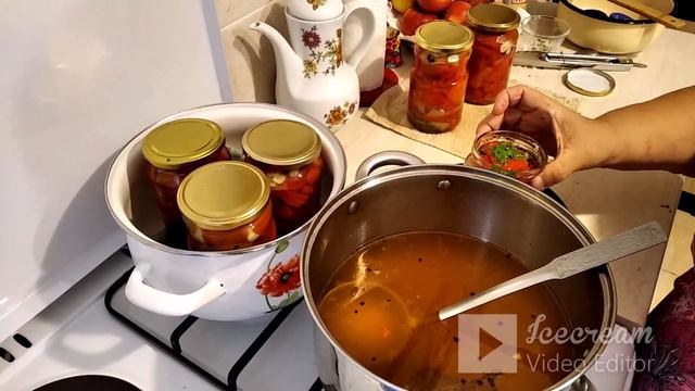 Заготовка на зиму  Перцы в масле