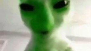 green alien cat says yaer aegh erya