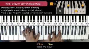 Hard To Say I'm Sorry | Chicago | How to Play Piano/Keyboards with Lyrics and Chords Tutorial