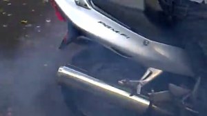 Honda CBR1100XX Super Blackbird burnout палим резину)))