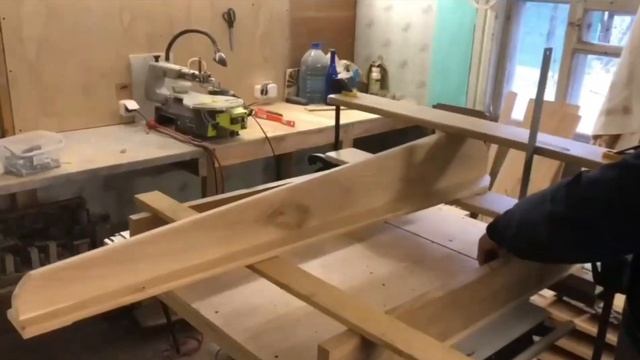 Детские качели-самолет из дуба. Полный процесс изготовления