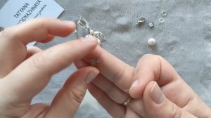 Серьги из жемчуга своими руками и подвеска на леске | как сделать |  мастер-класс