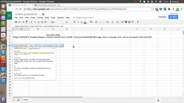 Import an XML File Into Google Sheets смотреть онлайн