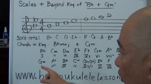 Ukulele Scales Bb & Gm Theory