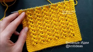 Красивый ажурный узор спицами!