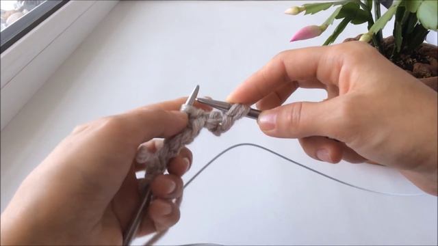 Вяжем узор Рис спицами (мох, путанка, гречка)