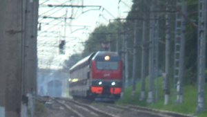 Электровоз ЭП2К-388 с двухэтажным поездом №66 Москва - Тольятти