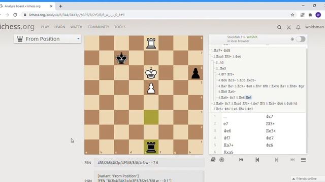 A practical application of the Kling & Horwitz Rook Endgame position смотреть онлайн