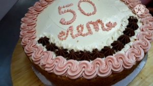 Как собрать и украсить торт на ЮБИЛЕЙ 50 лет//
