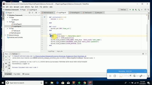 Creating Selenium Ruby Test Automation Framework from Scratch - Part 03 - Data driven using JSON смотреть онлайн