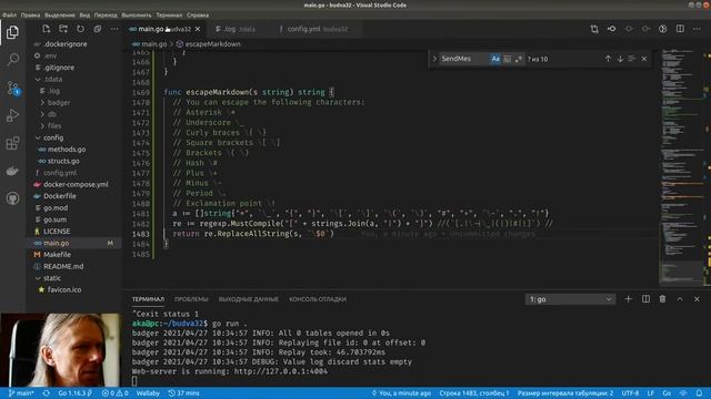 GoLang #106 - telegram-forwarder - escapeMarkdown() смотреть онлайн
