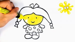 Как нарисовать КУКЛУ / Мультик Раскраска КУКЛА для детей  / Раскраски Малышам / How To Draw a Doll