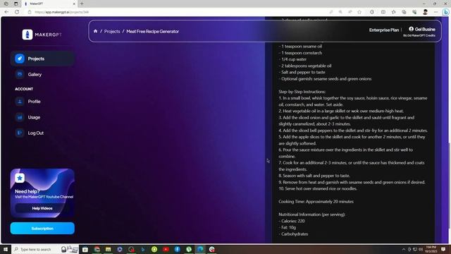 Free Meat Free Recipe Generator by MakerGPT! смотреть онлайн