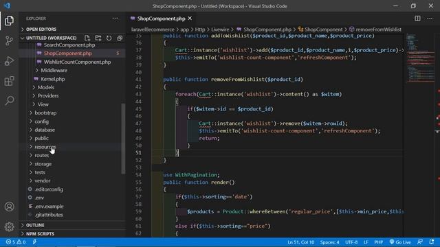 Laravel 8 E-Commerce - Remove Product from Wishlist