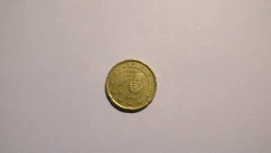 Монета 20 Евроцентов 1999 года выпуска. Испания.