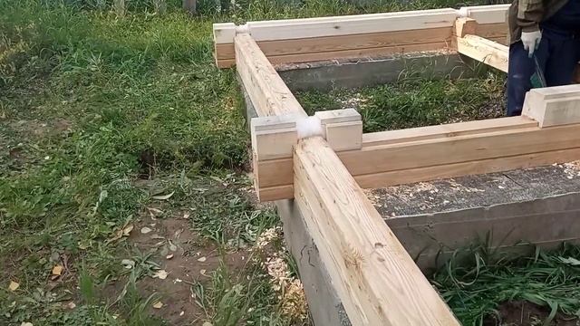 Сборка домокомплекта из профилированного бруса часть 3 смотреть онлайн