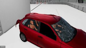 Lada Kalina Sport crash test с манекенами в BeamNG.drive