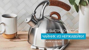 Как быстро очистить чайник из нержавейки от жира и налета?