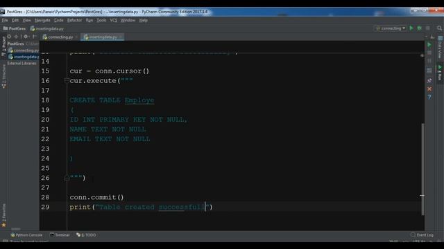 Python PostgreSql Database Tutorial For Beginners смотреть онлайн