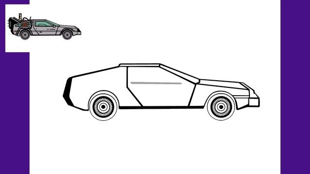 Back To The Future DeLorean - How to draw