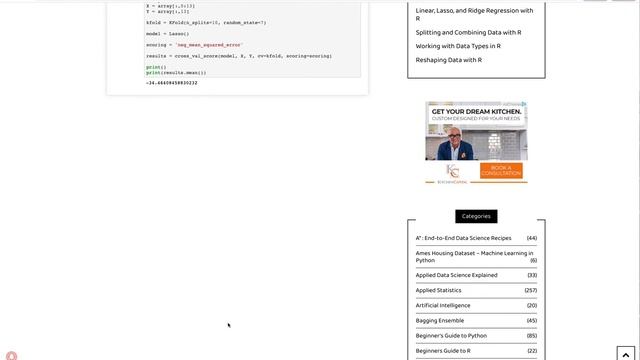 Regression with Lasso Algorithm смотреть онлайн
