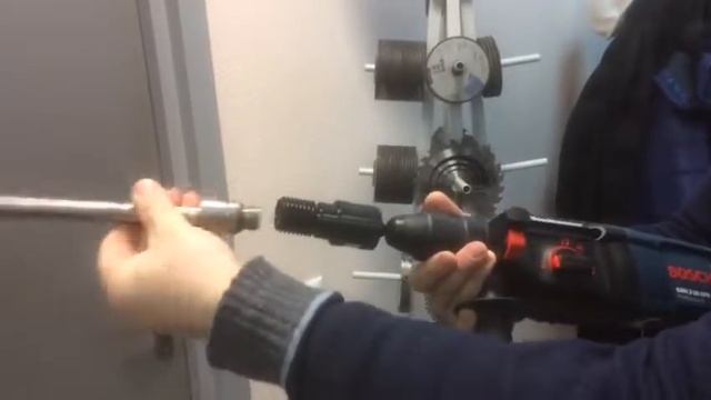 Бурение алмазной коронкой и перфоратором. Адаптер Espira в помощь.