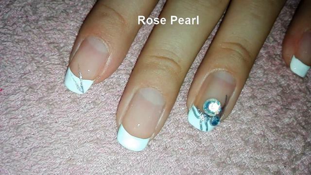 Silver 3D Crystal Spider French Manicure- Halloween Nail Art Tutorial | Rose Pearl смотреть онлайн