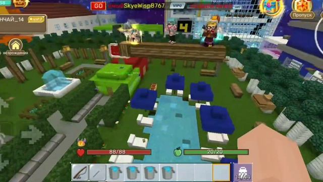 КТО ПОСЛЕДНИЙ УПАДЁТ?! ПОЛУЧИТ НЕКРО ТОПОР!!!БЛОКМЕН ГО СКАЙ БЛОК!!! смотреть онлайн