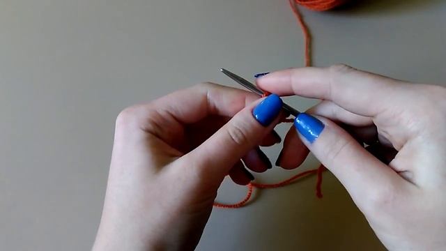 набор петель с большого пальца. Вязание на спицах смотреть онлайн