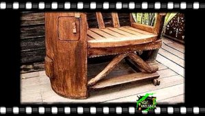 Красивая садовая мебель из натурального дерева