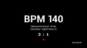 Metronome BPM 140 / Hi-hat / 8th