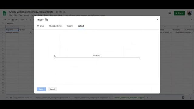 SEO Strategy Assistant - Import SEMrush Featured Snippets
