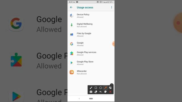 Xrecorder & Digital wellbeing App Usage Access Enable on Symphony Z25