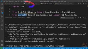 Python Curso V2: 464 2/2 Traducir un Archivo .ui (XML) a Código Python con la Utilidad pyuic5