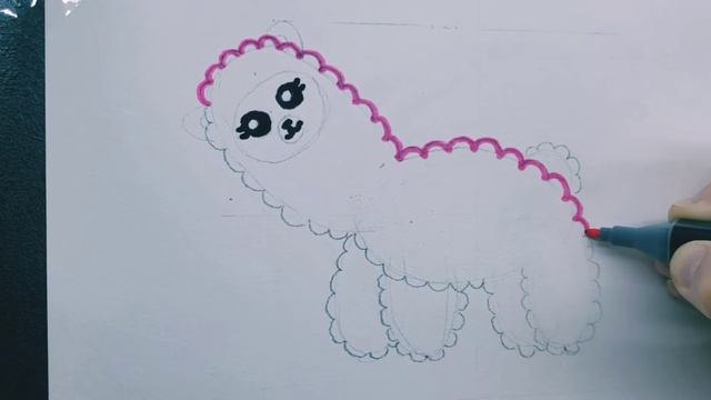 How to draw a llama simple. ? Как нарисовать ламу легко. смотреть онлайн