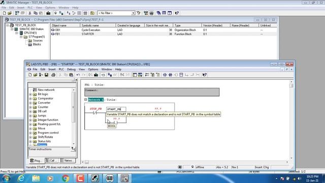FUNCTION BLOCK (FB) IN SIMATIC MANAGER 5.6