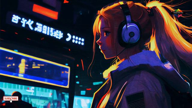 Lofi Anime Calm Cyberpunk Tokyo Summer Night Music For Unwinding, Relaxing, Studying, Chilling